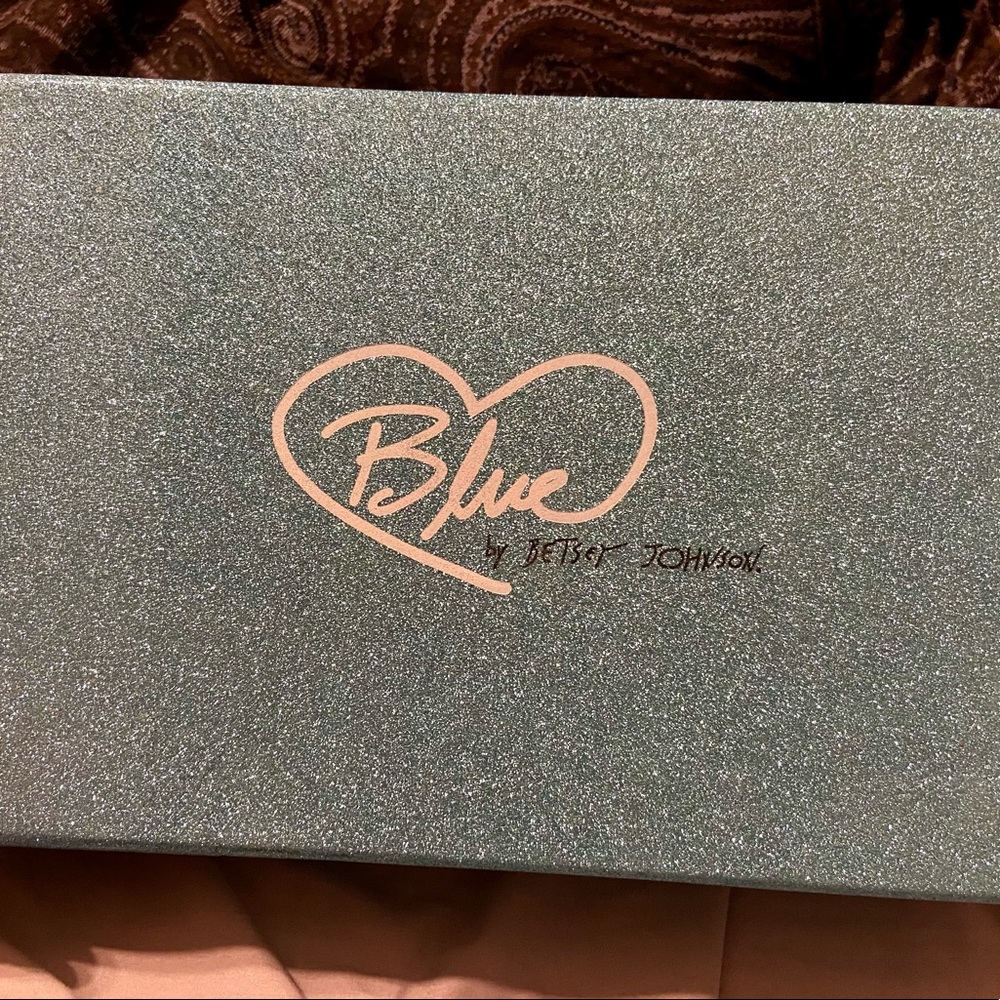 Blue by Betsey Johnson rhinestone heels